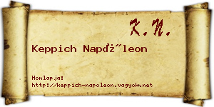 Keppich Napóleon névjegykártya